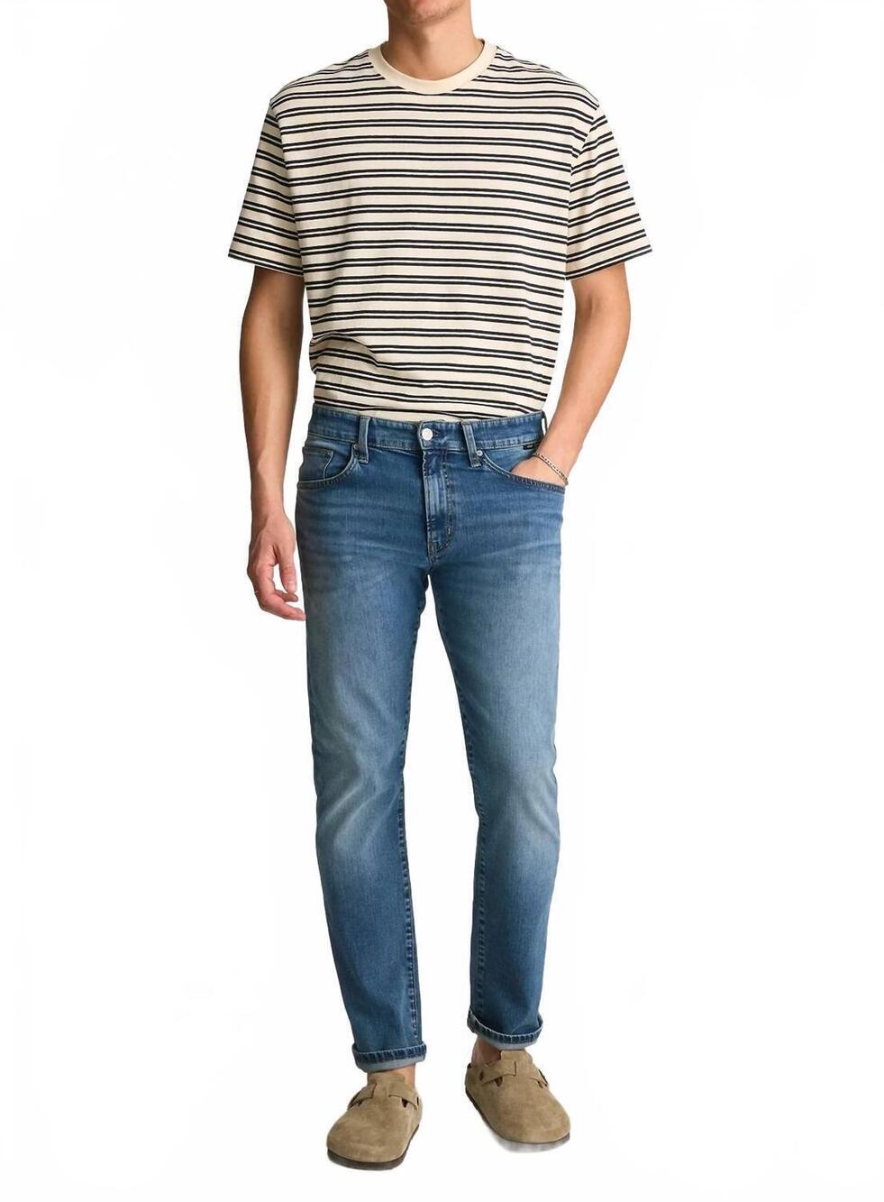 NEW MAVI marcus mid vintage selvedge jeans in blue